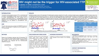 ISTH 2021 HIV might not be the trigger for HIV associated TTP
